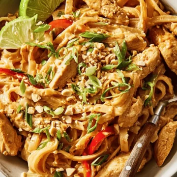Creamy Peanut-Lime Chicken With Noodles