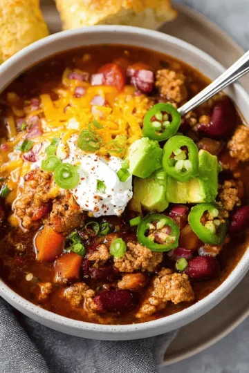 Slow Cooker Turkey Chili