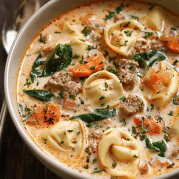 Creamy Sausage Tortellini Soup