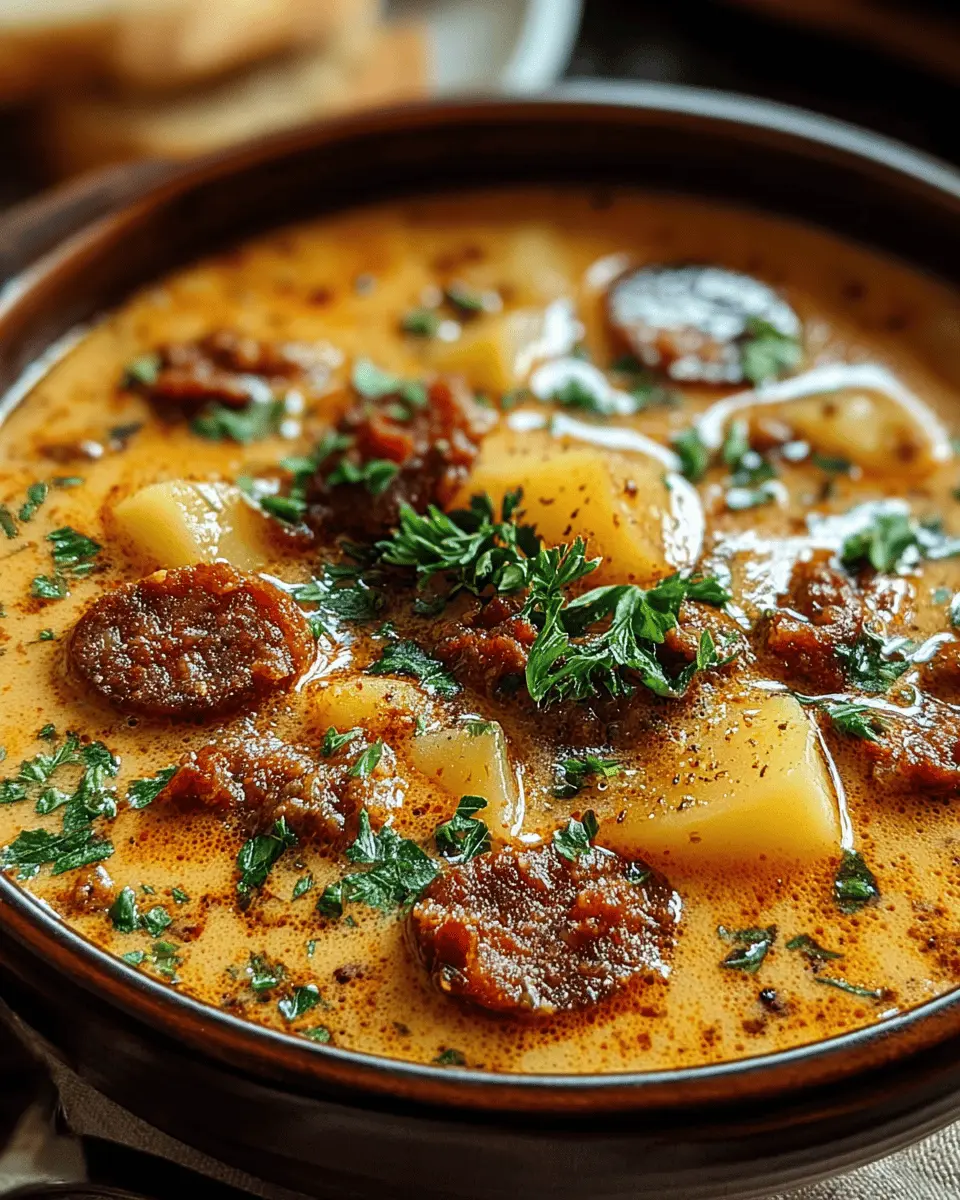 Creamy Chorizo Potato Soup Recipe: Indulgent Comfort in Every Spoon