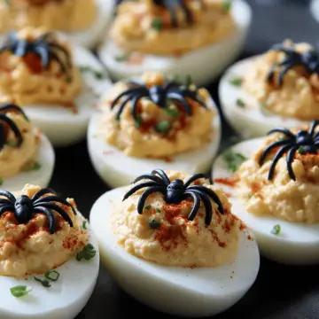 Spooky Deviled Eggs