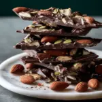 Dark Chocolate Bark with Roasted Almonds and Seeds