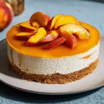 No-Bake Peaches-and-Cream Cheesecake