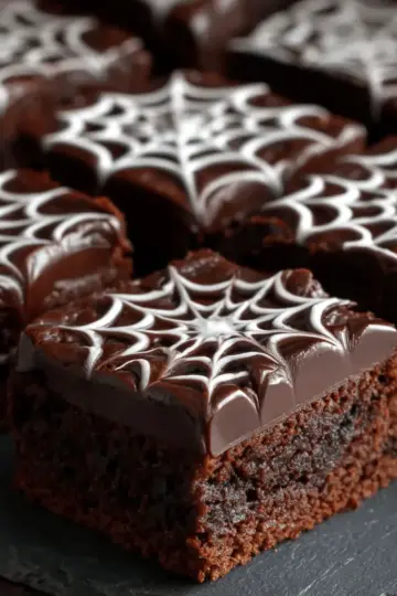 Spiderweb Brownies