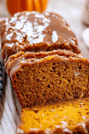 Pumpkin Bread with Brown Sugar Glaze
