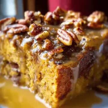 Pumpkin Praline Bread Pudding