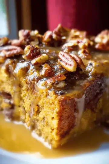 Pumpkin Praline Bread Pudding