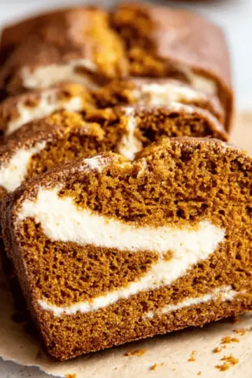 Pumpkin Bread with Cream Cheese Swirl Recipe