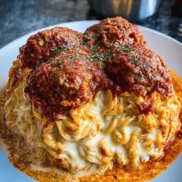 Meatball-Stuffed Pasta Brain