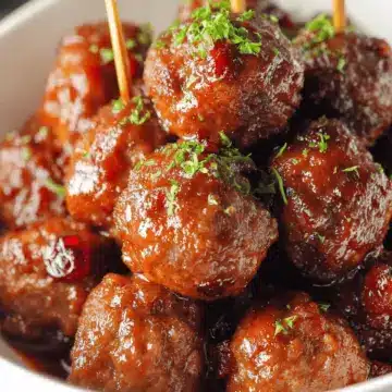 Crockpot Cranberry Meatballs