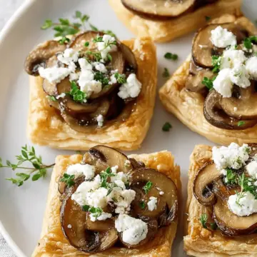 Mini Mushroom and Goat Cheese Tarts