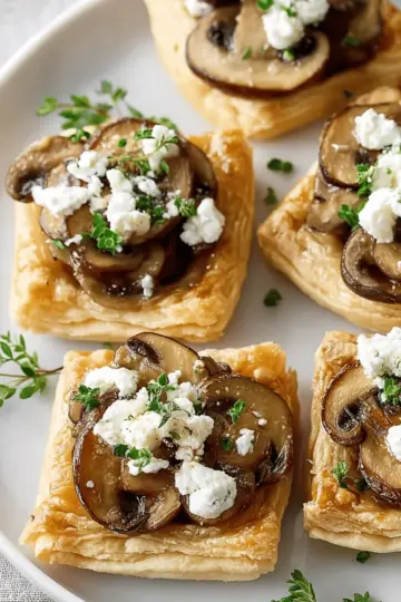 Mini Mushroom and Goat Cheese Tarts