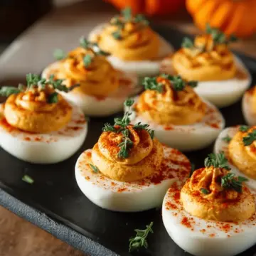 Pumpkin Deviled Eggs