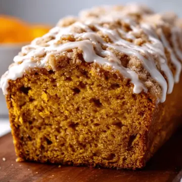 Florida Orange Juice Pumpkin Bread with Streusel and Orange Glaze