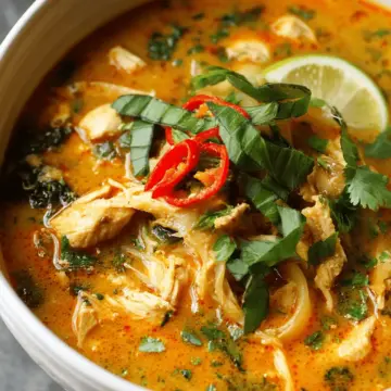 Easy Thai Chicken Curry Soup