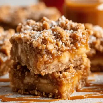 Salted Caramel Apple Crumble Bars Fall Treat
