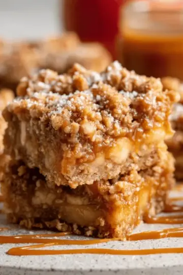 Salted Caramel Apple Crumble Bars Fall Treat