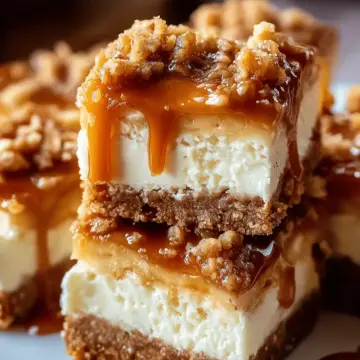 Caramel Apple Cheesecake Bars