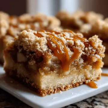 Salted Caramel Apple Crumble Bars Fall Treat