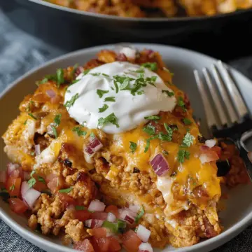 Ground Chicken Taco Casserole