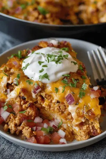 Ground Chicken Taco Casserole