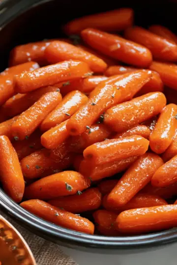 Amazing Slow Cooker Maple & Brown Sugar Glazed Carrot Recipe