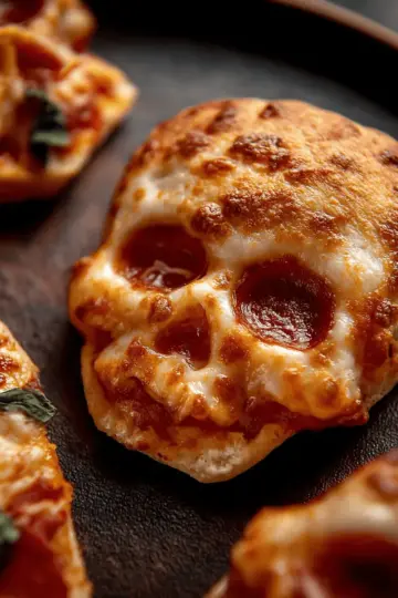 Halloween Pizza Skulls