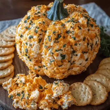 Pumpkin Shaped Cheese Ball