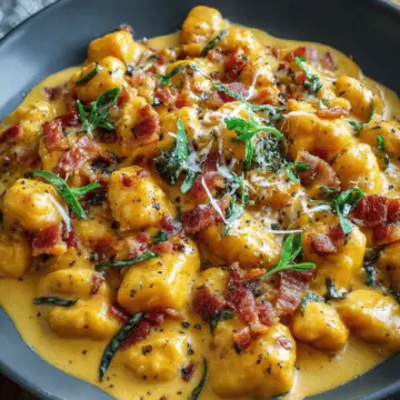 Creamy Pumpkin Gnocchi with Bacon