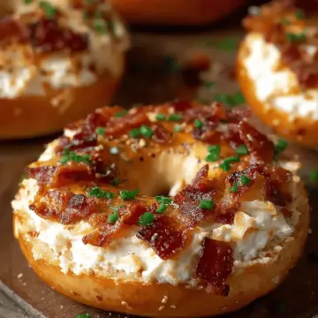 Zesty Bacon Cream Cheese Bagels