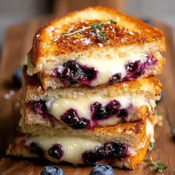 Crispy Blueberry Grilled Cheese