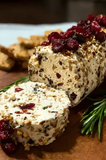 Homemade Vegan Cheese with Cranberries