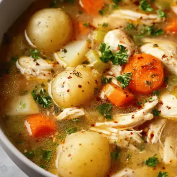 Comforting Chicken Soup with Potatoes