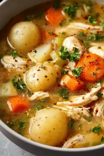 Comforting Chicken Soup with Potatoes
