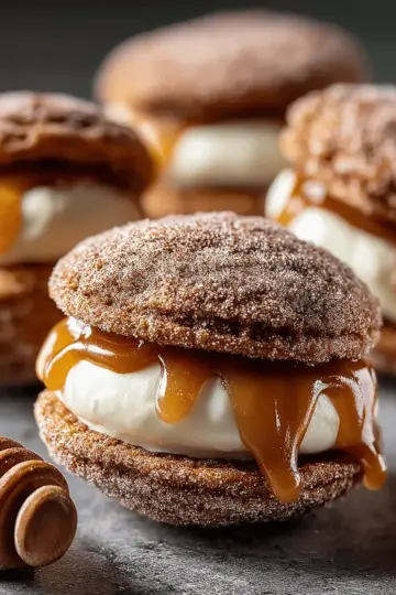 Apple Cider Whoopie Pie Cookies with Caramel