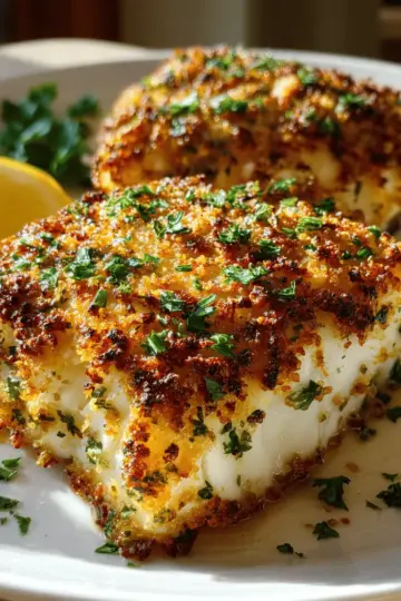 Garlic Parmesan Crusted Halibut: 15-Minute Baked Perfection