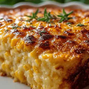 Honey-Glazed Corn Casserole with a Crispy Parmesan Crust