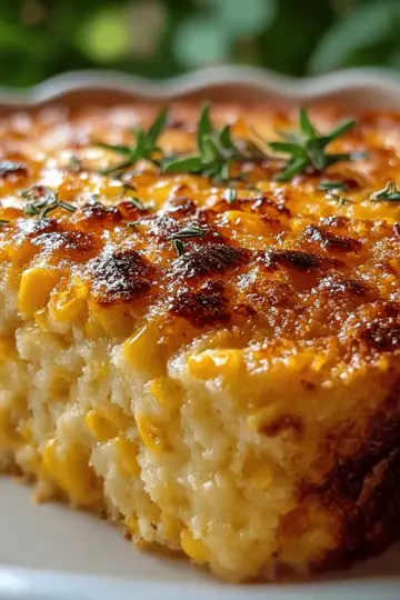 Honey-Glazed Corn Casserole with a Crispy Parmesan Crust