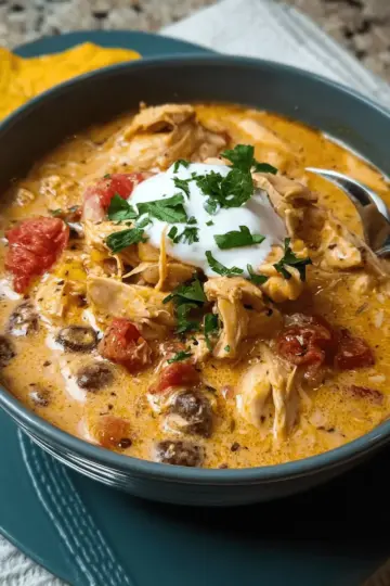 Slow Cooker Cream Cheese Chicken Chili