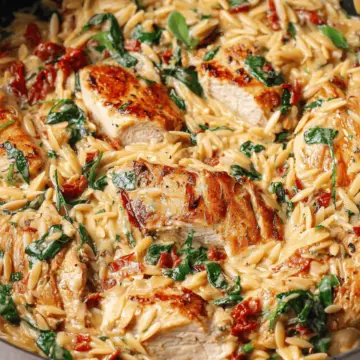 Creamy Tuscan Chicken Orzo