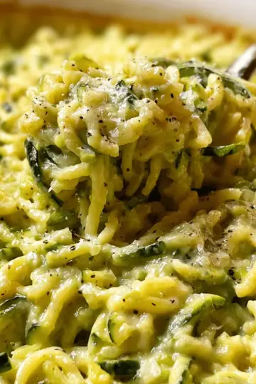 One Tray Creamy Zucchini Pasta