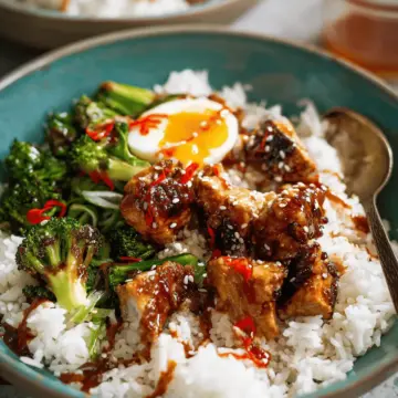 Sticky Chicken Rice Bowls