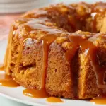 Apple Cake with Caramel Glaze