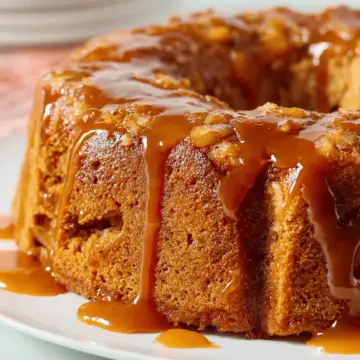 Apple Cake with Caramel Glaze