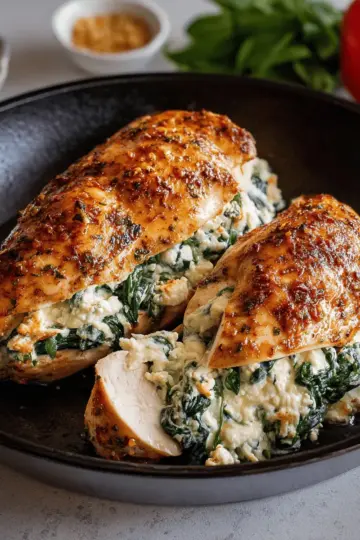 Spinach Feta Stuffed Chicken