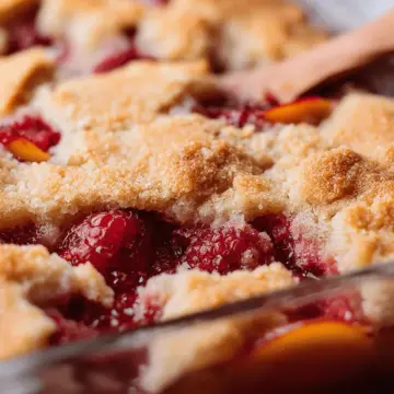 Raspberry Peach Cobbler