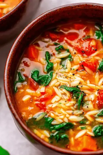 Italian Orzo Spinach Soup