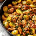 Garlic Butter Chicken and Potato Skillet