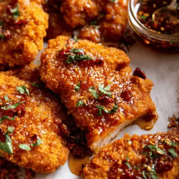 Baked Crunchy Hot Honey Chicken