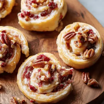 Cranberry Brie Pecan Pinwheels